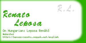 renato leposa business card